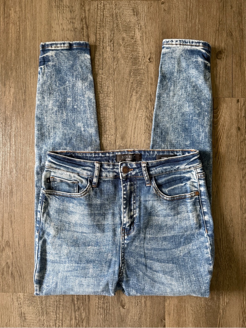 Judy Blue High Rise Skinny Fit Acid Wash Jeans Size 7/28